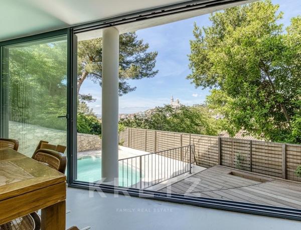 Marseille 7è Roucas Blanc - maison d'architecte avec piscine