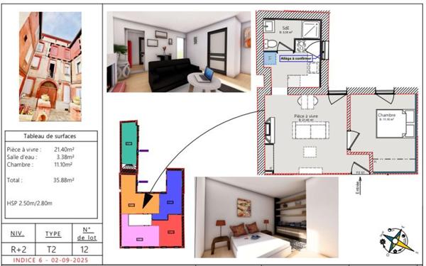 Appartement à vendre    2 pièces • 36 m2 Toulouse