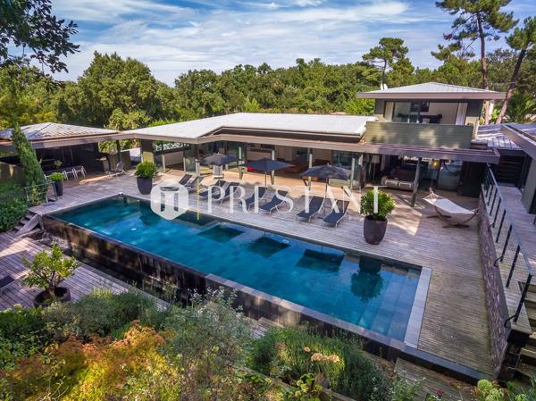 BLUE GREEN – Villa contemporaine à louer avec piscine à débordement, sur le golf et proche des plages – 12 personnes, SEIGNOSSE