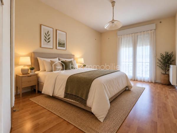 Situé au troisième étage d’une résidence sécurisée avec ascenseur, ce 4 pièces offre de beaux volumes et une distribution agréable.
L’entrée avec placard dessert les différents espaces.
🛋️ Le séjour permet d'aménager naturellement un espace salon et un espace salle à manger. Sa configuration offre également la possibilité de créer une pièce supplémentaire par la réalisation d’une cloison, afin d’adapter les volumes selon vos besoins.
🛏️ Deux chambres complètent l’ensemble, avec une cuisine, une salle d’eau, des WC indépendants et de nombreux espaces de rangement.
🚗 Un grand box fermé d'environ 26 m² en sous-sol ainsi qu’une cave viennent compléter les prestations.
📋 Un plan est également disponible dans l’annonce afin de visualiser facilement la distribution et les volumes de chaque espace.
📸 À propos des photographies
Le logement est actuellement vide. Certaines photographies ont été aménagées avec du mobilier afin de faciliter la projection et de mettre en valeur les différents espaces.
Un visuel identifié « Home Staging » présente une proposition d’aménagement avec la création d’une troisième chambre par cloisonnement. Cette configuration est proposée à titre illustratif et ne correspond pas à l’état actuel.