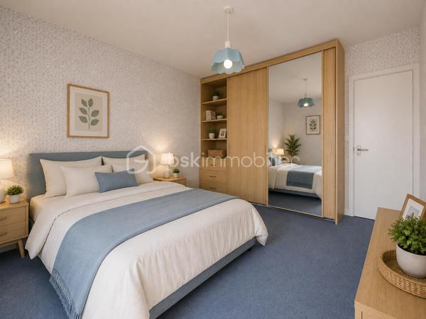 Situé au troisième étage d’une résidence sécurisée avec ascenseur, ce 4 pièces offre de beaux volumes et une distribution agréable.
L’entrée avec placard dessert les différents espaces.
🛋️ Le séjour permet d'aménager naturellement un espace salon et un espace salle à manger. Sa configuration offre également la possibilité de créer une pièce supplémentaire par la réalisation d’une cloison, afin d’adapter les volumes selon vos besoins.
🛏️ Deux chambres complètent l’ensemble, avec une cuisine, une salle d’eau, des WC indépendants et de nombreux espaces de rangement.
🚗 Un grand box fermé d'environ 26 m² en sous-sol ainsi qu’une cave viennent compléter les prestations.
📋 Un plan est également disponible dans l’annonce afin de visualiser facilement la distribution et les volumes de chaque espace.
📸 À propos des photographies
Le logement est actuellement vide. Certaines photographies ont été aménagées avec du mobilier afin de faciliter la projection et de mettre en valeur les différents espaces.
Un visuel identifié « Home Staging » présente une proposition d’aménagement avec la création d’une troisième chambre par cloisonnement. Cette configuration est proposée à titre illustratif et ne correspond pas à l’état actuel.