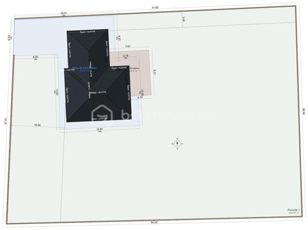 Lotissement de 1 968 m²