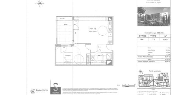 Location Appartement 2 pièces 49.4 m² - Morières-lès-avignon 84310