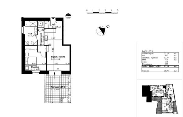 Appartement Agay 2 pièce(s) 49.02 m2