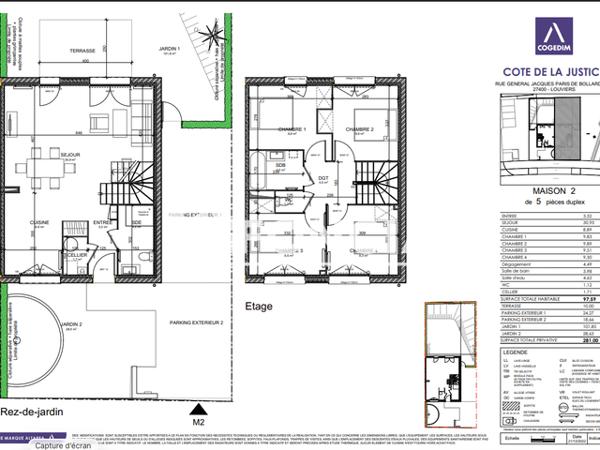 Location Maison 5 pièces 97.59 m² - Louviers 27400