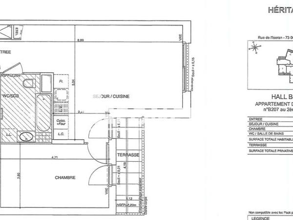 Location Appartement 2 pièces 49.79 m² - 11 RUE JEAN-GIRARD MADOUX Chambery 73000