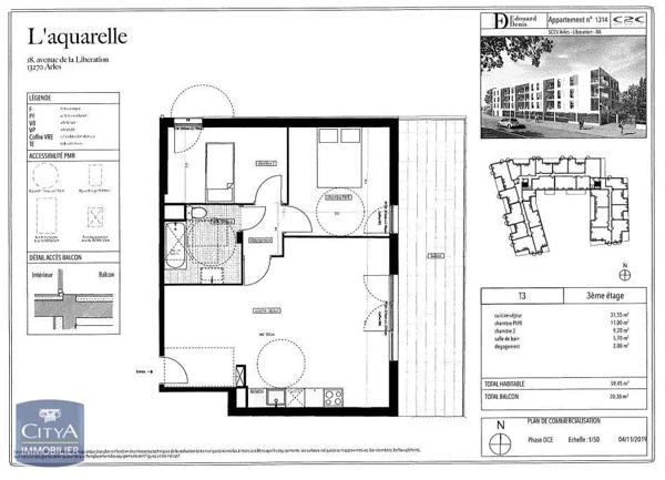 Appartement à louer 3 pièces 59.45m²