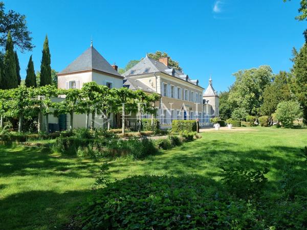 Elégant château 19e à vendre aux confins du Berry et de la Sologne.