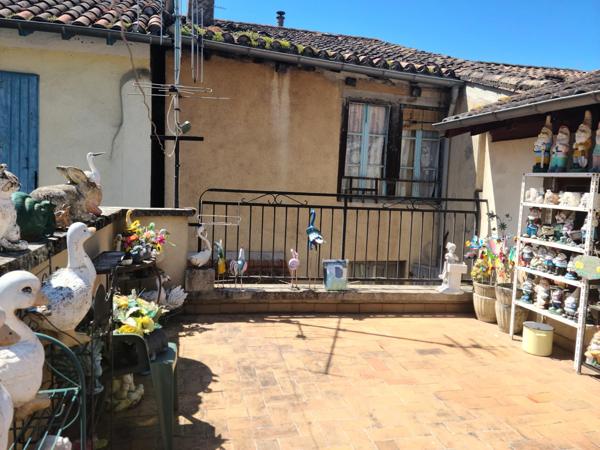 Maison plein centre, cave voûtée, terrasse, patio