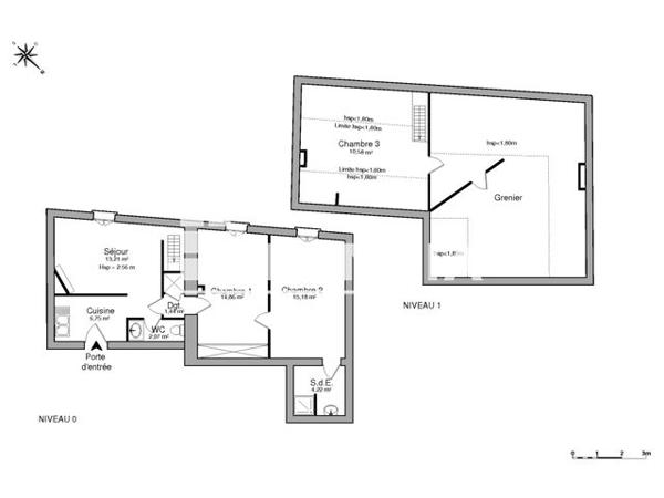 Location Appartement 3 pièces 68.31 m² - 258 RUE DU GAL DE GAULLE Vaux Sur Seine 78740