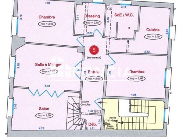 À vendre Appartement 5 pièces 117 m² - Asnières-sur-seine 92600