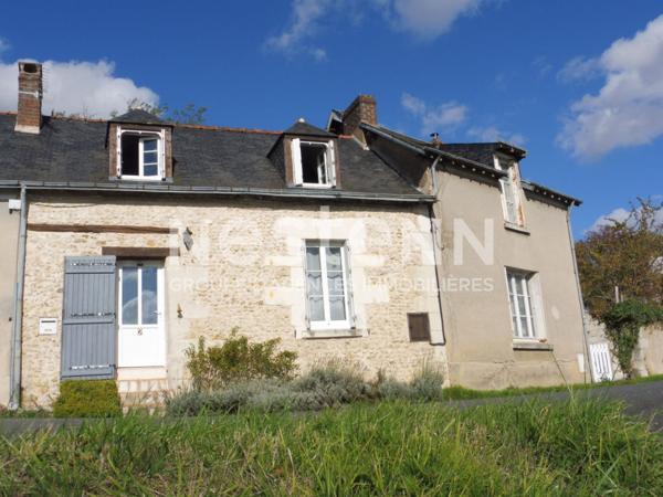 Vente charmante maison de 75 m²  avec cave voûtée et cour intérieure - A proximité de la voie verte - à Montval-sur-Loir (72500)