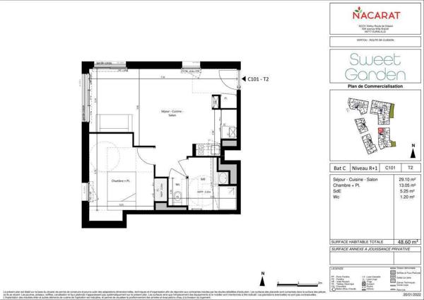 Appartement 2 pièces                                        - 44120 Vertou Réf : 11627
