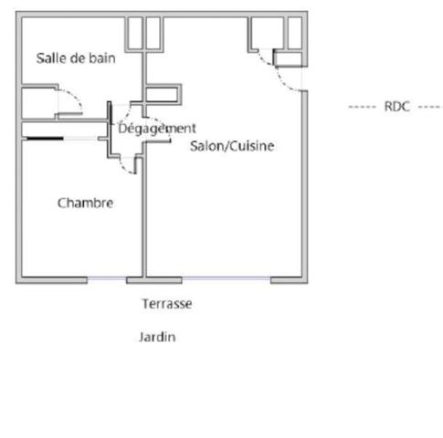 Artigues – Appartement T2 de 44 m² avec jardin et place de parking