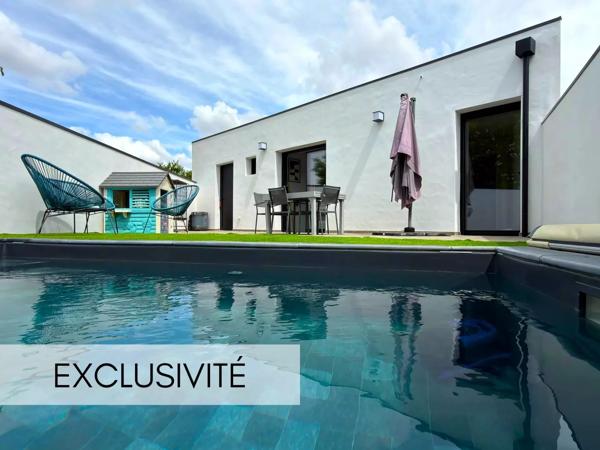 Maison de plain-pied avec piscine, au calme, à 10 minutes de La Rochelle.