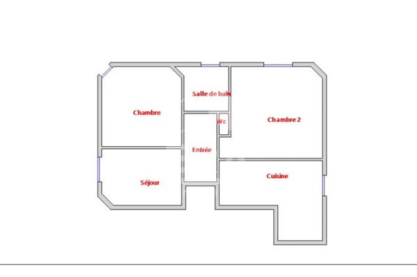 Appartement Aubervilliers 3 pièce(s) 56 m2