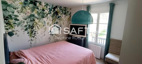 Maison plain-pied, 3 chambres, véranda, piscine