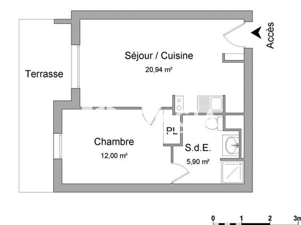 Location Appartement 2 pièces 38.84 m² - 32 CHEMIN BORDEBLANCHE Toulouse 31100