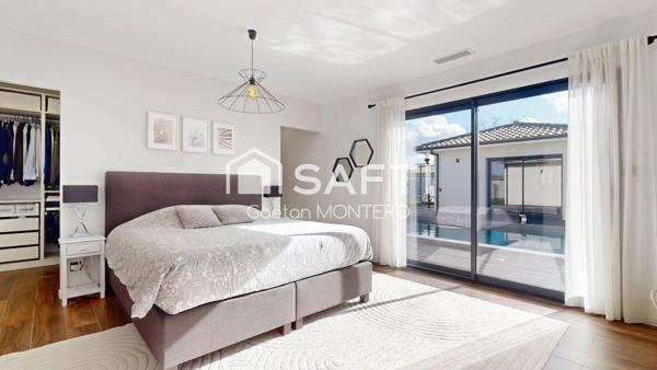 Une maison contemporaine d’exception à Cestas, pensée pour conjuguer élégance, confort et art de vivre.