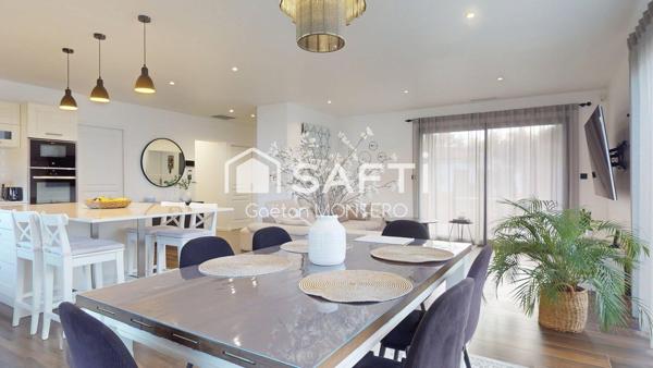 Une maison contemporaine d’exception à Cestas, pensée pour conjuguer élégance, confort et art de vivre.