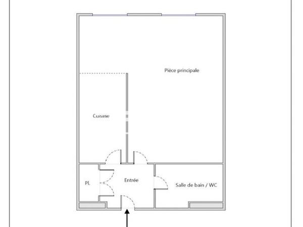 Location Studio 37.42 m² - Arcueil 94110