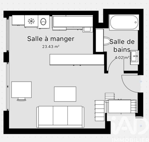 Studio à vendre 27 m² Metz
