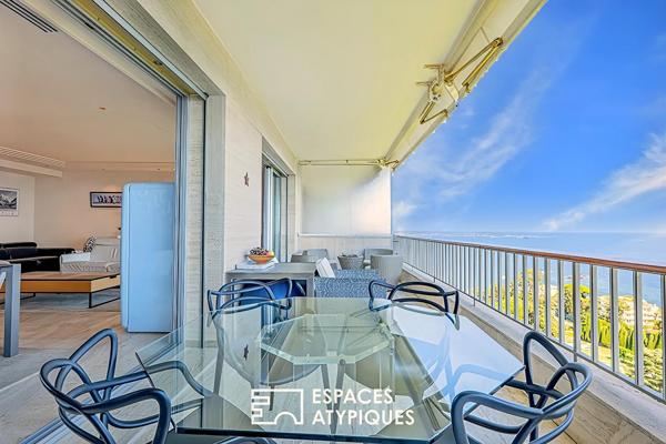 Appartement de prestige vue mer avec studio indépendant à Cannes