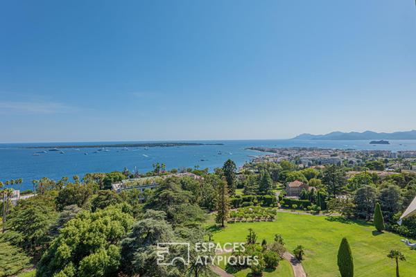 Appartement de prestige vue mer avec studio indépendant à Cannes