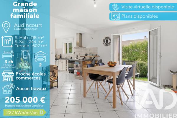 Maison à vendre 6 pièces 118 m² Audincourt