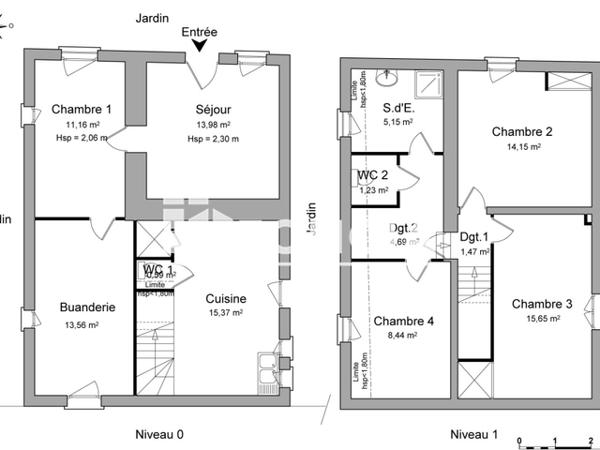 Location Maison 5 pièces 90.55 m² - BOURDIGUET Aigaliers 30700