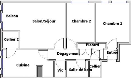 Appartement à vendre 3 pièces 54 m² Villeneuve-la-Garenne