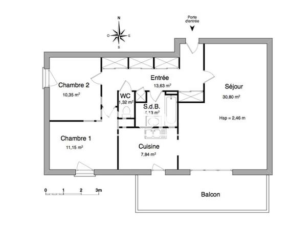 Location Appartement 3 pièces 79.22 m² - 4 RUE LOUIS GUINGOT Vandoeuvre Les Nancy 54500