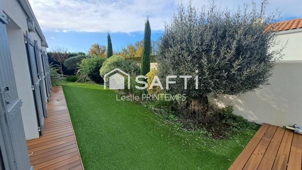 Plain-pied 4 chambres avec piscine et garage