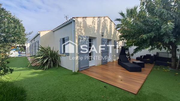 Plain-pied 4 chambres avec piscine et garage