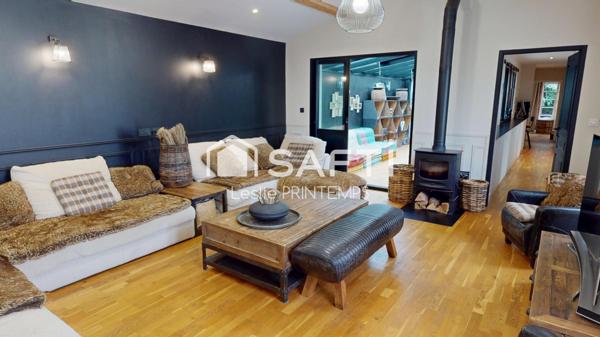 Plain-pied 4 chambres avec piscine et garage