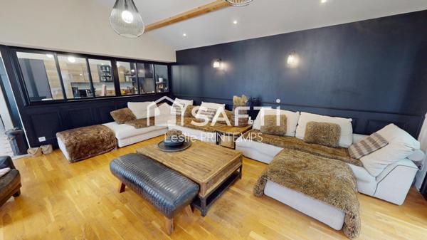 Plain-pied 4 chambres avec piscine et garage