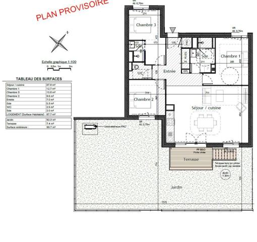 Appartement à vendre 4 pièces 88 m² Puilboreau