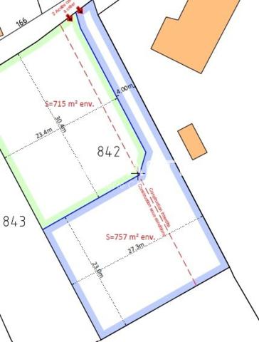 TERRAIN CONSTRUCTIBLE  de 757m² AU CALME À SAINT-SIMÉON-DE-BRESSIEUX