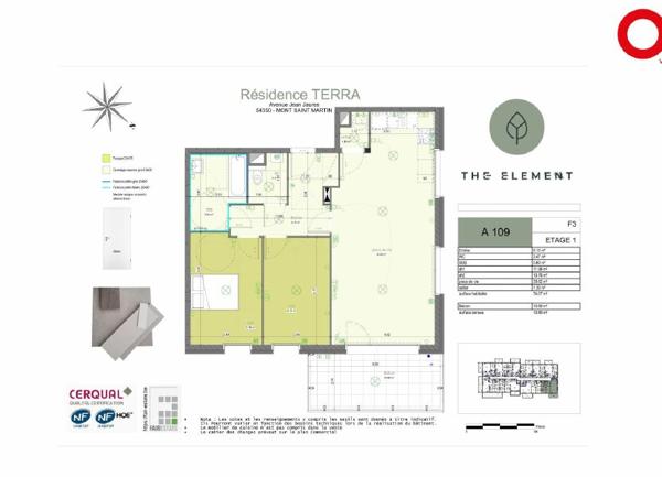 Appartement à vendre    3 pièces •  Mont-Saint-Martin