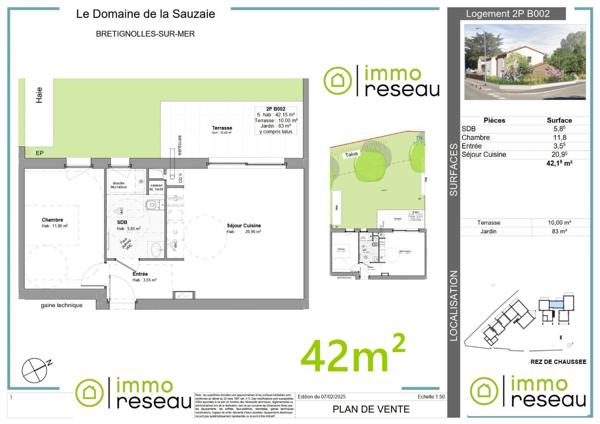 Appartement en frais réduits à BRETIGNOLLES SUR MER (85470)