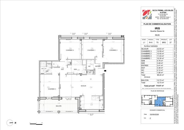 Appartement T5 et plus