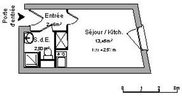 Location Studio meublé 18.81 m² - Cergy 95000