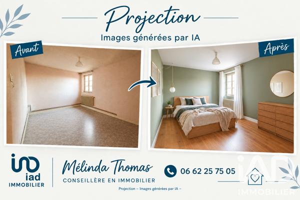 Maison à vendre 3 pièces 60 m² Digoin