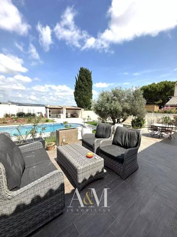 Villa PP T4 91 m²  + garage et dépendance / 859m² de terrain av piscine