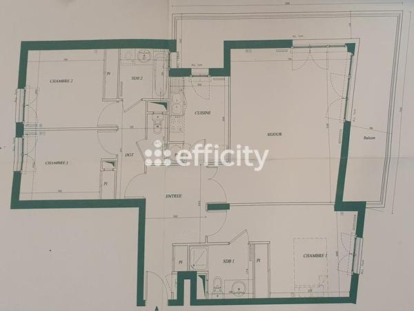 Appartement 4 pièces - 96 m² Exclusivité efficity