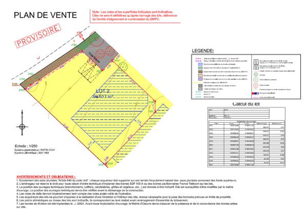 Terrain viabilisé de 653 m² - Notre Dame De Monts
