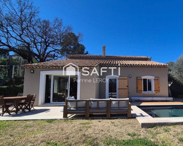 Maison de 120m², construction 2018 avec garantie décennale, 3 chambres avec piscine sur terrain de 1057m².