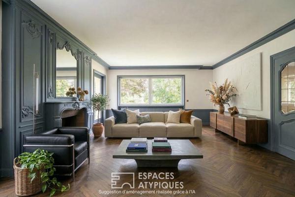 Maison d’architecte seventies à fort potentiel et son vaste terrain boisé