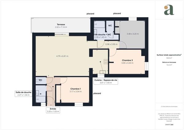 Bel appartement neuf de 95 m² Vue panoramique en vente sur Fayence (83440)
