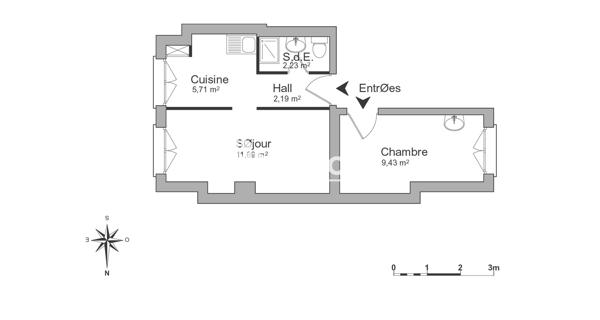 Location Appartement 2 pièces 31.25 m² - Aix-en-provence 13100